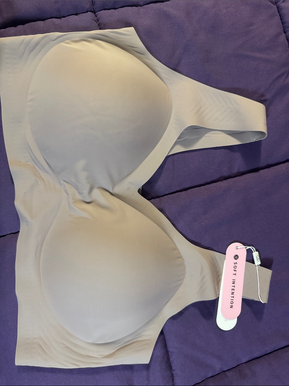 Soft Intentions Smooth Wireless Molded Bra in Taupe